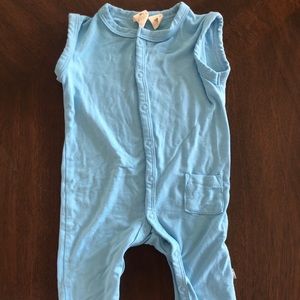 Kyte EUC 0-3 Month Azure Sleeveless Snap Romper